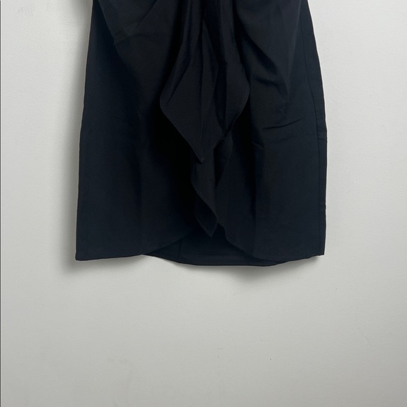 NEW Choosy Black Size 2 Spring Street Draped Sleeveless Chic Classic Mini Dress - Picture 5 of 13